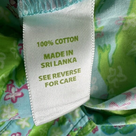 Lilly Pulitzer Shorts Women’s Size 2 Resort Fit Blue/Pink Alligator Cotton Check - Picture 9 of 15